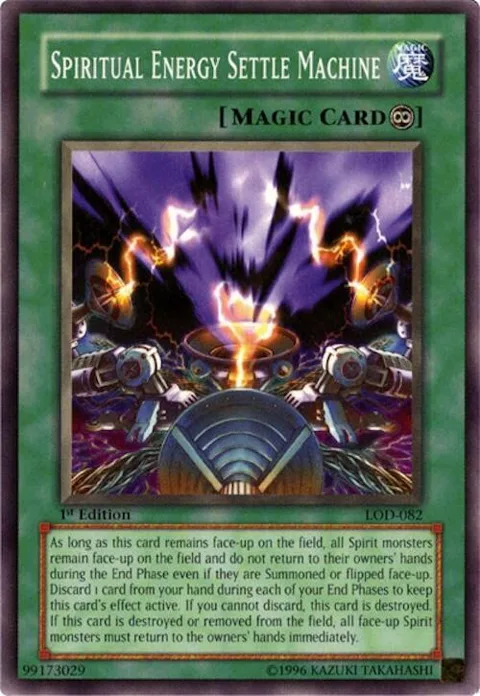 Spiritual Energy Settle Machine LOD-082 Unlimited Yu-Gi-Oh card from Legacy of Darkness