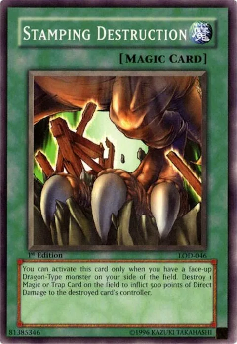 Stamping Destruction LOD-046 Unlimited Yu-Gi-Oh card from Legacy of Darkness