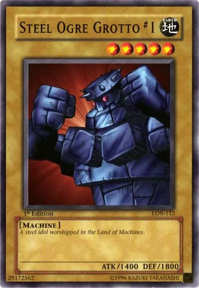 Steel Ogre Grotto #1 LOB-112 Unlimited Yu-Gi-Oh card from The Legend of Blue Eyes White Dragon