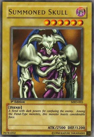 Summoned Skull MRD-003 1st Edition Yu-Gi-Oh card from Metal Raiders