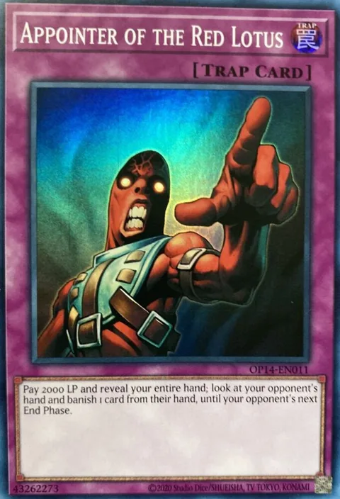 Appointer of the Red Lotus OP14-EN011 Yu-Gi-Oh card from OTS Tournament Pack 14