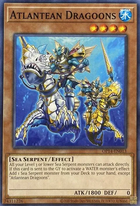 Atlantean Dragoons OP14-EN013 Yu-Gi-Oh card from OTS Tournament Pack 14