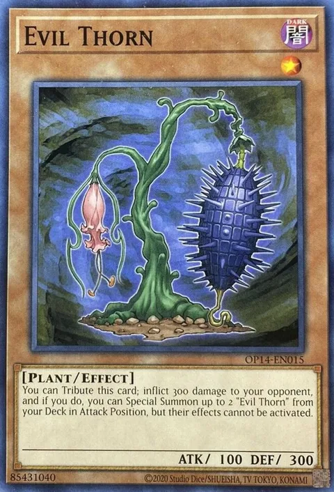 Evil Thorn OP14-EN015 Yu-Gi-Oh card from OTS Tournament Pack 14