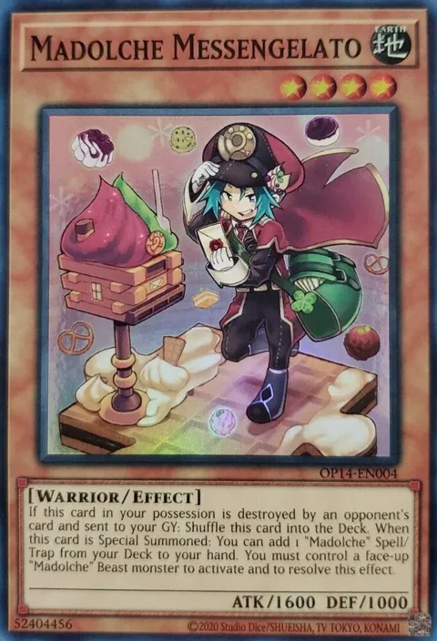 Madolche Messengelato OP14-EN004 Yu-Gi-Oh card from OTS Tournament Pack 14