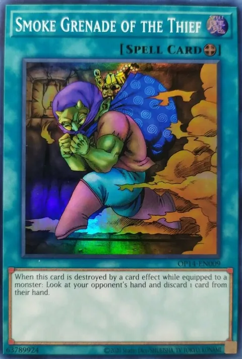 Smoke Grenade of the Thief OP14-EN009 Yu-Gi-Oh card from OTS Tournament Pack 14