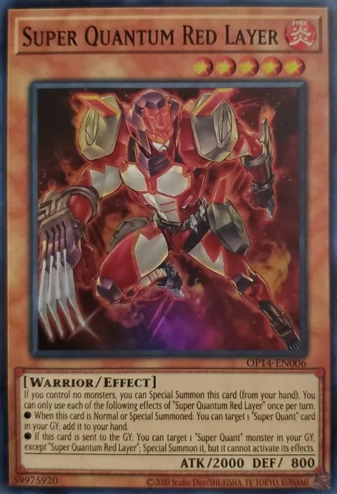 Super Quantum Red Layer OP14-EN006 Yu-Gi-Oh card from OTS Tournament Pack 14