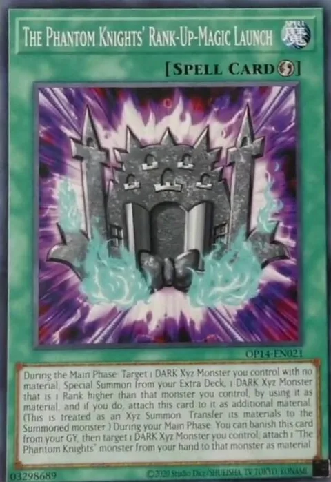 The Phantom Knights' Rank-Up-Magic Launch OP14-EN021 Yu-Gi-Oh card from OTS Tournament Pack 14