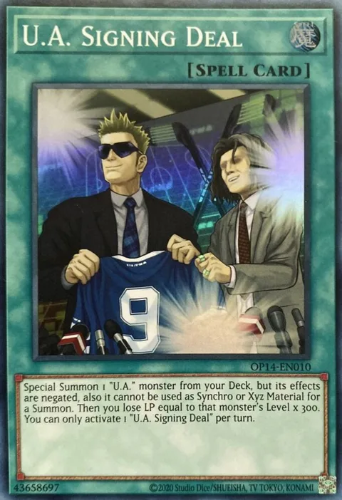 U.A. Signing Deal OP14-EN010 Yu-Gi-Oh card from OTS Tournament Pack 14