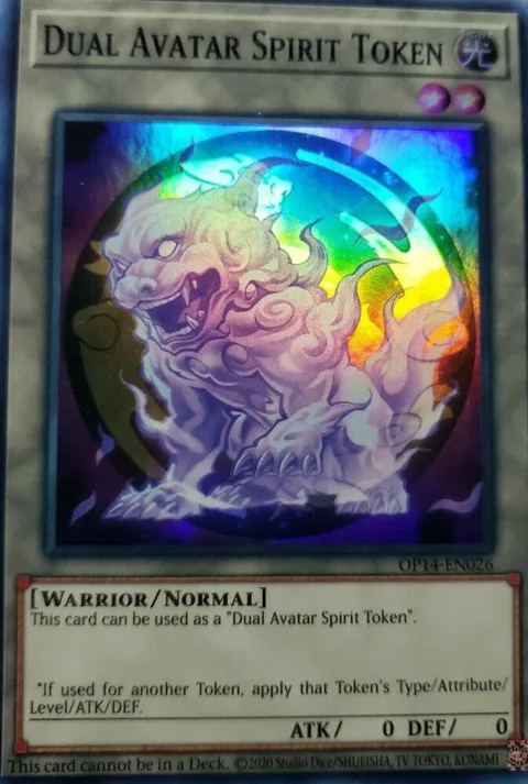 Token: Dual Avatar Spirit OP14-EN026 Yu-Gi-Oh card from OTS Tournament Pack 14