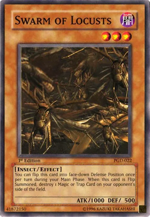 Swarm of Locusts PGD-022 1st Edition Yu-Gi-Oh card from Pharaonic Guardian