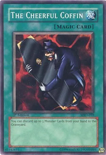 The Cheerful Coffin MRD-059 1st Edition Yu-Gi-Oh card from Metal Raiders