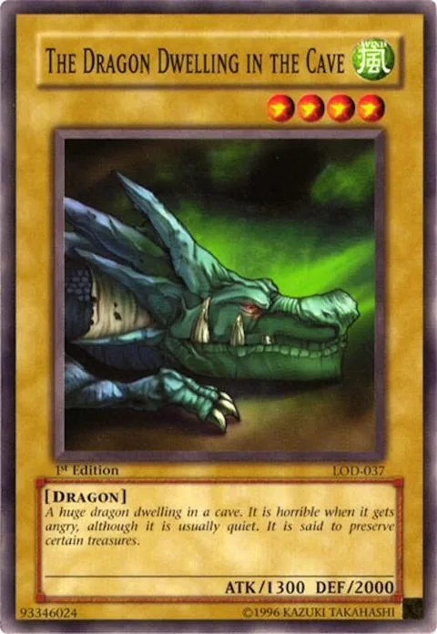 The Dragon Dwelling In The Cave LOD-037 Yu-Gi-Oh card from Legacy of Darkness