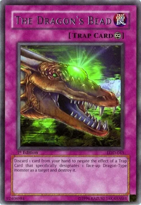 The Dragon's Bead LOD-043 1st Edition Yu-Gi-Oh card from Legacy of Darkness