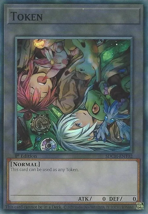 Token: Hiita and Eria SDCH-ENT02 Yu-Gi-Oh card from Structure Deck: Spirit Charmers