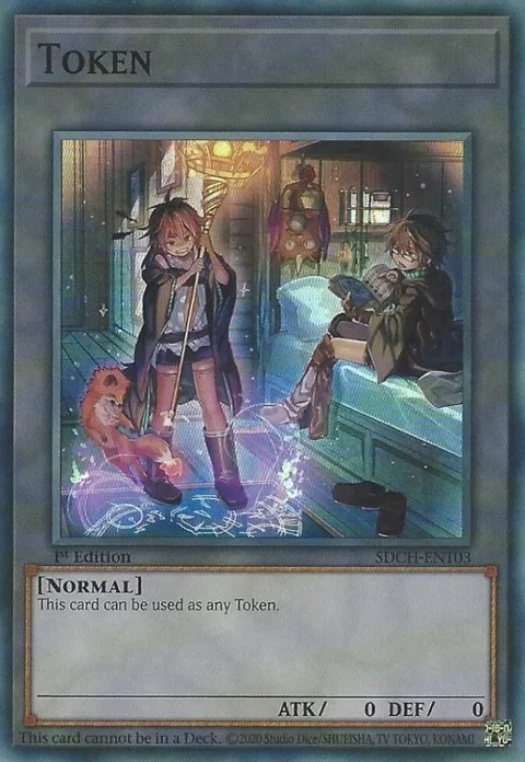 Token: Hiita and Aussa SDCH-ENT03 Yu-Gi-Oh card from Structure Deck: Spirit Charmers