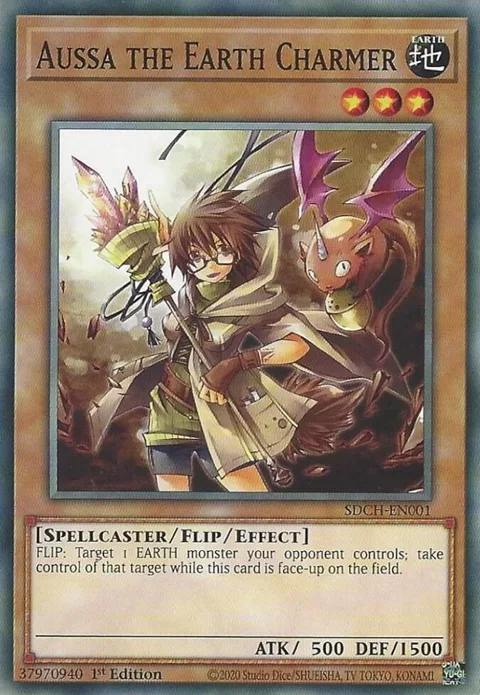Aussa the Earth Charmer SDCH-EN001 Yu-Gi-Oh card from Structure Deck: Spirit Charmers