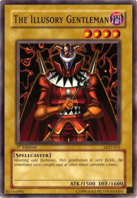 The Illusory Gentleman LOD-053 Unlimited Yu-Gi-Oh card from Legacy of Darkness