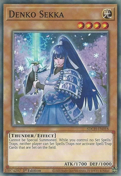 Denko Sekka SDCH-EN018 Yu-Gi-Oh card from Structure Deck: Spirit Charmers