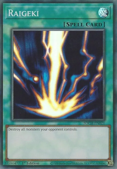 Raigeki SDCH-EN021 Yu-Gi-Oh card from Structure Deck: Spirit Charmers