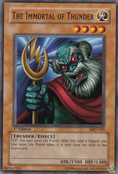 The Immortal of Thunder MRD-099 Unlimited Yu-Gi-Oh card from Metal Raiders