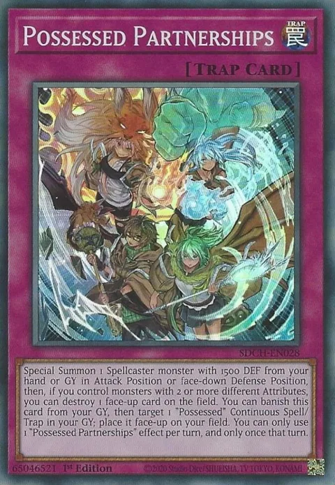 Possessed Partnerships SDCH-EN028 Yu-Gi-Oh card from Structure Deck: Spirit Charmers