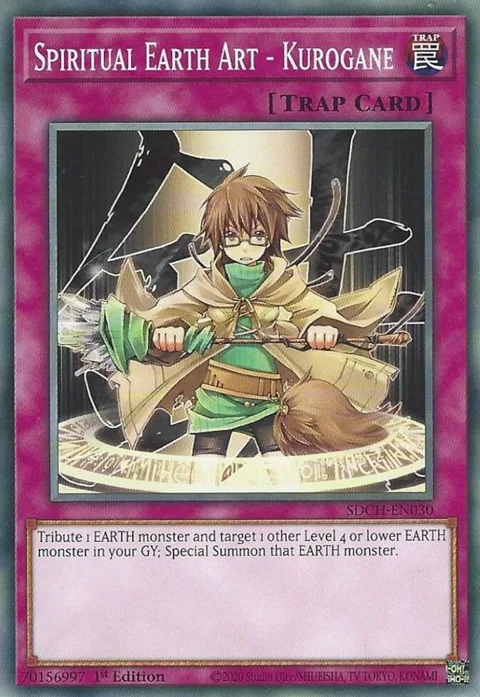 Spiritual Earth Art - Kurogane SDCH-EN030 Yu-Gi-Oh card from Structure Deck: Spirit Charmers