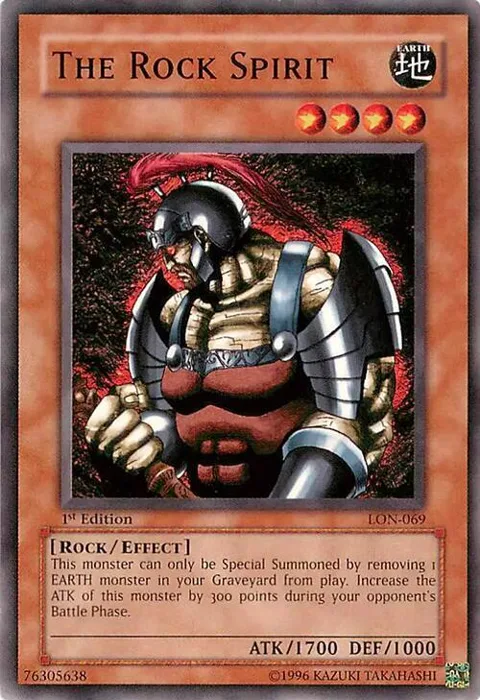 The Rock Spirit LON-069 Unlimited Yu-Gi-Oh card from Labyrinth of Nightmare