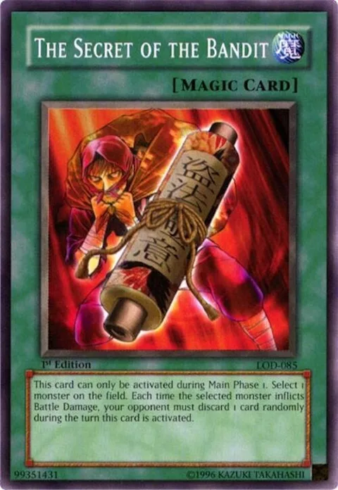 The Secret of the Bandit LOD-085 Yu-Gi-Oh card from Legacy of Darkness