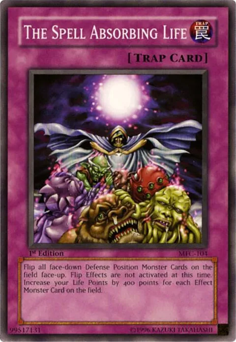 The Spell Absorbing Life MFC-104 1st Edition Yu-Gi-Oh card from Magician's Force