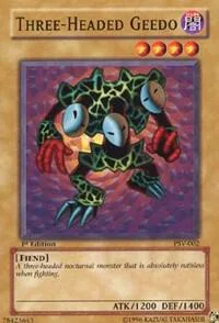 Three-Headed Geedo PSV-002 1st Edition Yu-Gi-Oh card from Pharaoh's Servant