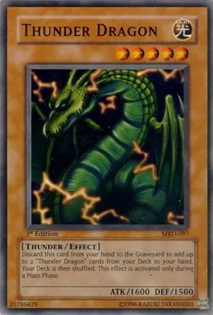 Thunder Dragon MRD-097 1st Edition Yu-Gi-Oh card from Metal Raiders