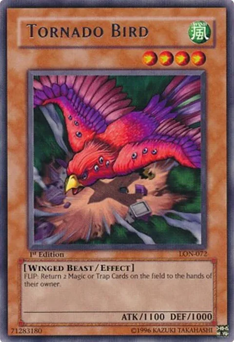 Tornado Bird LON-072 Yu-Gi-Oh card from Labyrinth of Nightmare