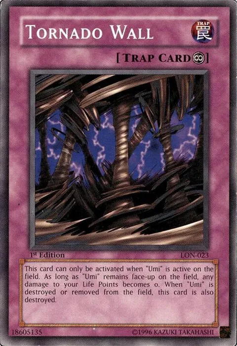Tornado Wall LON-023 Unlimited Yu-Gi-Oh card from Labyrinth of Nightmare