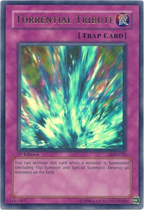 Torrential Tribute LON-025 1st Edition Yu-Gi-Oh card from Labyrinth of Nightmare