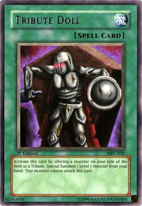 Tribute Doll MFC-039 Yu-Gi-Oh card from Magician's Force