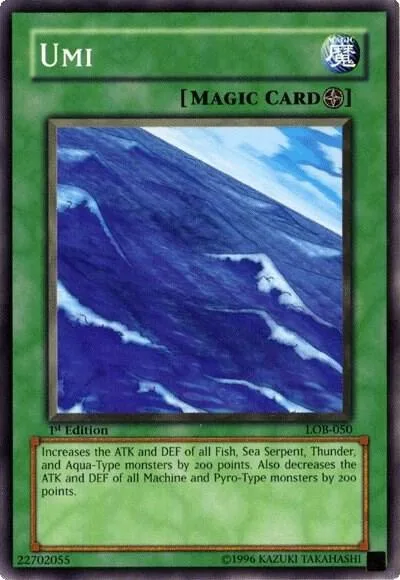 Umi LOB-050 Unlimited Yu-Gi-Oh card from The Legend of Blue Eyes White Dragon