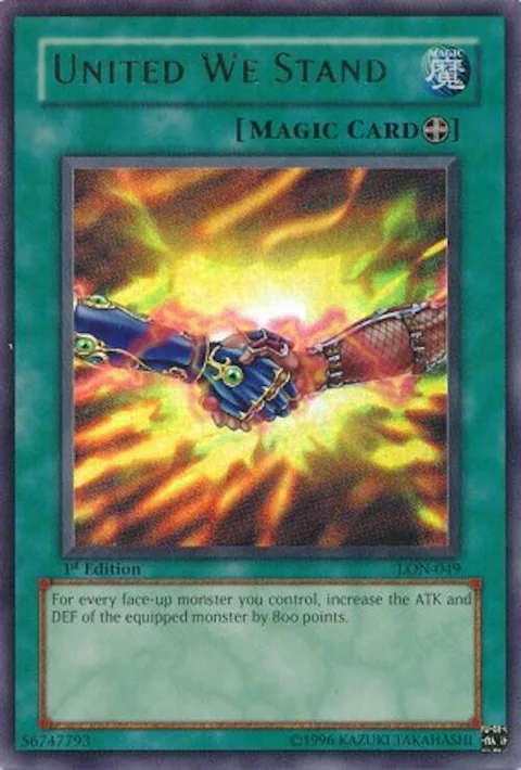 United We Stand LON-049 Unlimited Yu-Gi-Oh card from Labyrinth of Nightmare