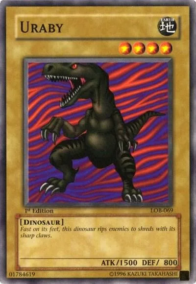 Uraby LOB-069 1st Edition Yu-Gi-Oh card from The Legend of Blue Eyes White Dragon