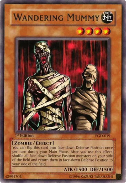 Wandering Mummy PGD-019 1st Edition Yu-Gi-Oh card from Pharaonic Guardian