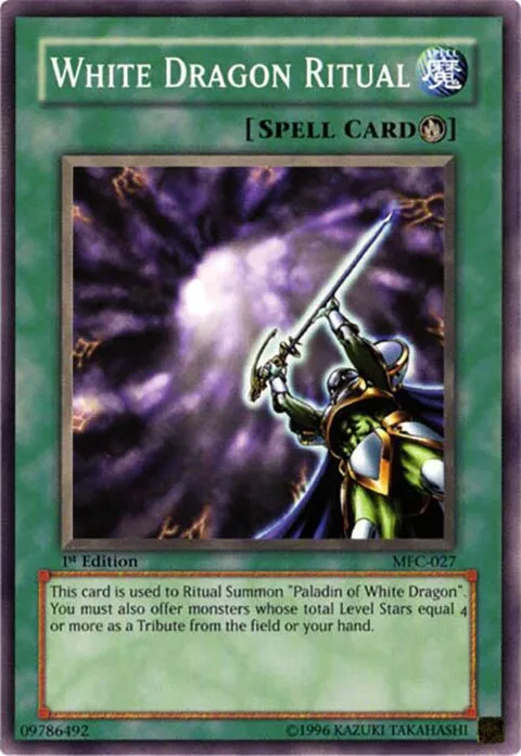 White Dragon Ritual MFC-027 1st Edition Yu-Gi-Oh card from Magician's Force