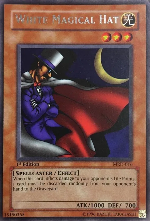 White Magical Hat MRD-016 Unlimited Yu-Gi-Oh card from Metal Raiders