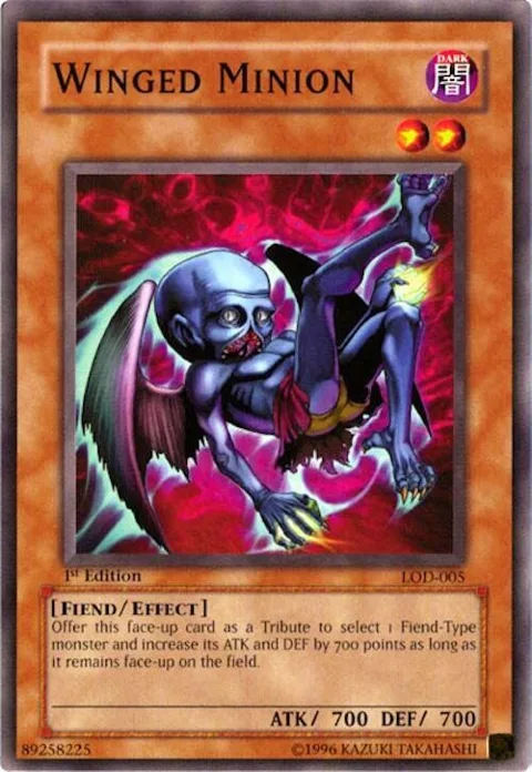 Winged Minion LOD-005 Unlimited Yu-Gi-Oh card from Legacy of Darkness