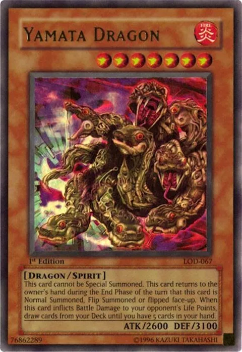 Yamata Dragon LOD-067 Unlimited Yu-Gi-Oh card from Legacy of Darkness
