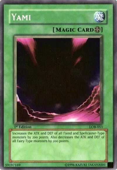 Yami LOB-051 1st Edition Yu-Gi-Oh card from The Legend of Blue Eyes White Dragon