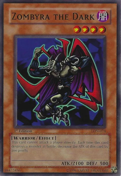 Zombyra the Dark LON-074 Unlimited Yu-Gi-Oh card from Labyrinth of Nightmare