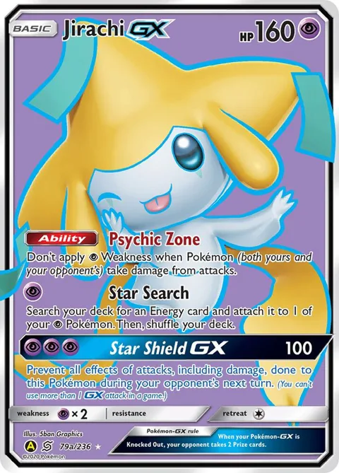 Jirachi GX - 79a/236 #079a/236 Holofoil Pokémon card from Alternate Art Promos