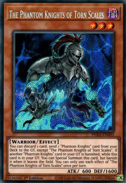 The Phantom Knights of Torn Scales PHRA-EN003 Yu-Gi-Oh card from Phantom Rage