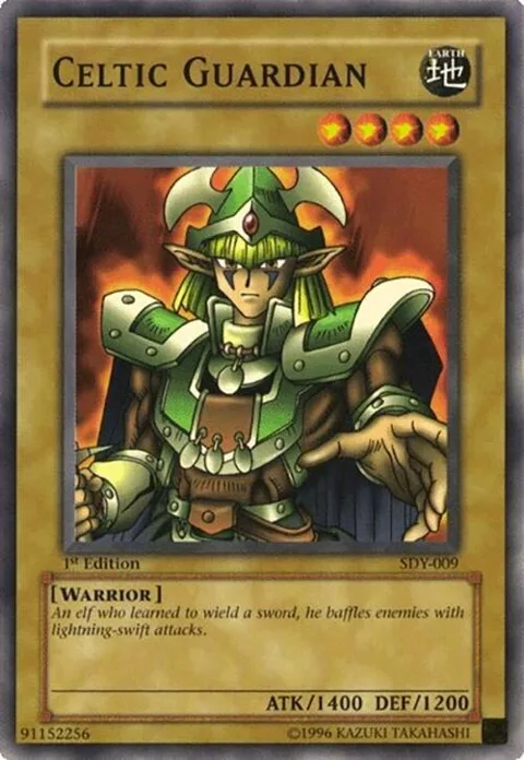 Celtic Guardian SDY-009 Yu-Gi-Oh card from Starter Deck: Yugi