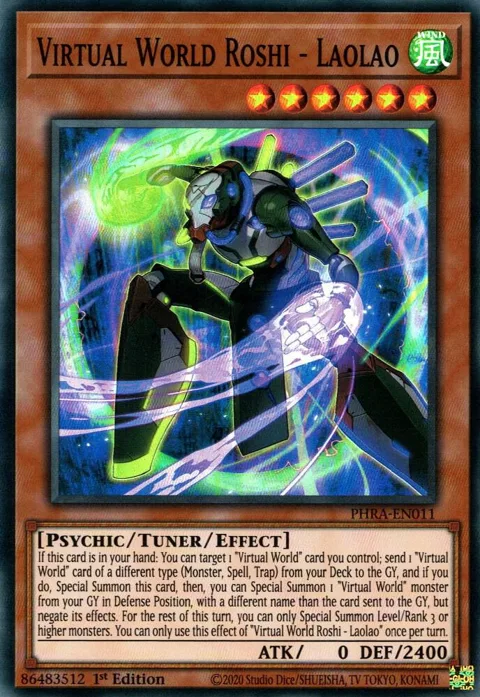 Virtual World Roshi - Laolao PHRA-EN011 Yu-Gi-Oh card from Phantom Rage