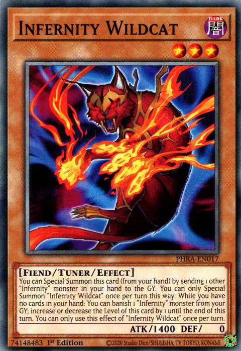 Infernity Wildcat PHRA-EN017 Yu-Gi-Oh card from Phantom Rage